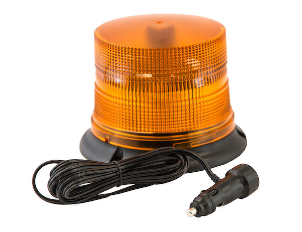 5" Amber LED Programmable Strobe Beacon Light, w/ Auxiliary Plug | Buyers Products SL675ALP