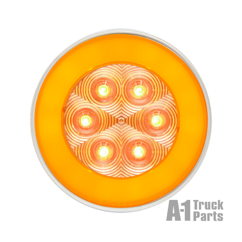 21-LED 4" Round Yellow (Clear Lens) Parking/Rear Turn Signal, PL-3 Connection for Grommet Mount | Optronics STL101ACB