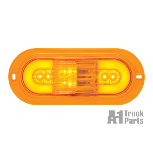 10-LED 6" Oval Yellow Mid-Ship Turn Signal, Weather Tight Connect for Recess Flange Mount | Optronics STL175AMFB