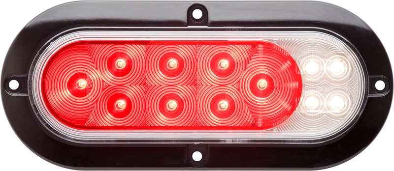 6" Surface Mount Light w/ Red and Clear Lens, 12V | STL211XRFHB Optronics