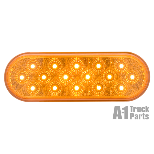 16-LED 6" Oval Yellow Parking/Turn Signal, PL-3 Connection for Grommet Mount | Optronics STL22AB