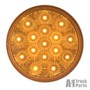 16-LED 4" Round Yellow Parking/Turn Signal Light, PL-3 Connection for Grommet Mount | Optronics STL23ABP