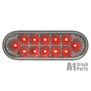 12-LED 6" Oval Red Stop/Turn/Tail Light with Clear Lens, PL-3 Connection for Grommet Mount | Optronics STL22RCBP
