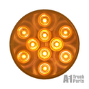 4" Round 10-LED Yellow Stop/Turn/Tail Light, PL-3 Connection for Grommet Mount | Optronics STL43AB
