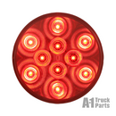 4" Round 10-LED Red Stop/Turn/Tail Light, PL-3 Connection for Grommet Mount | Optronics STL43RBP
