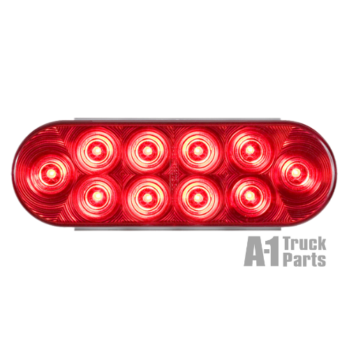 6" Oval 10-LED Yellow Stop/Turn/Tail Light, PL-3 Connection for Grommet Mount | Optronics STL72RBP