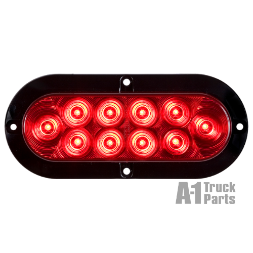 6" Oval 10-LED Red Parking/Rear Turn Signal, Hard Wired for Flange Surface Mount | Optronics STL78RBP