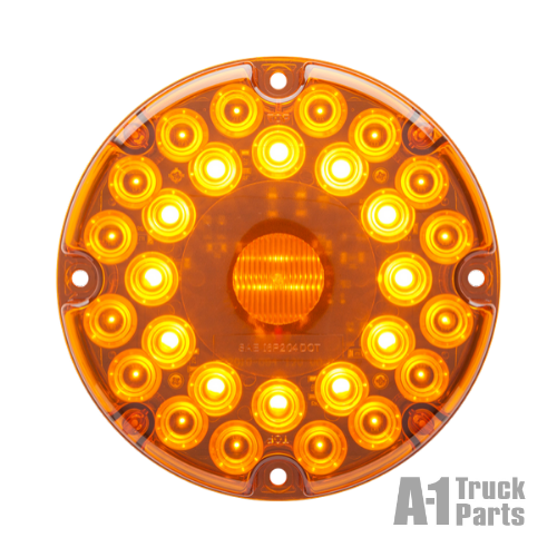 7" Round 31-LED Yellow Parking/Turn Signal Light, Hard Wired for Surface Mount | Optronics STL90ABP