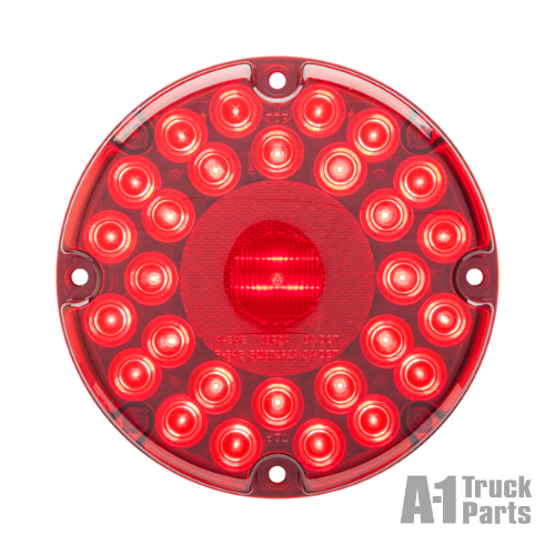 7" Round 31-LED Red Stop/Turn/Tail Light, Hard Wired Connection for Surface Mount | Optronics STL90RB