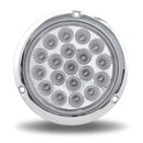 4" Clear Red Stop, Turn & Tail Round Flange Mount LED Light - 19 Diodes | TLED-419CRF Trux Accessories