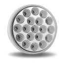 4" Clear Red Stop, Turn, & Tail Round LED Light - 19 Diodes | TLED-419CR Trux Accessories