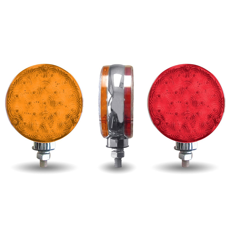 Amber / Red Turn & Marker Double Face Round Super Value LED Light - 42 Diodes | TLED-DFF Trux Accessories