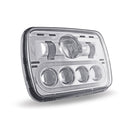 5" x 7" LED Projector Headlight with Auxiliary Halo Oblong - Combination High & Low Beam | TLED-H4 Trux Accessories