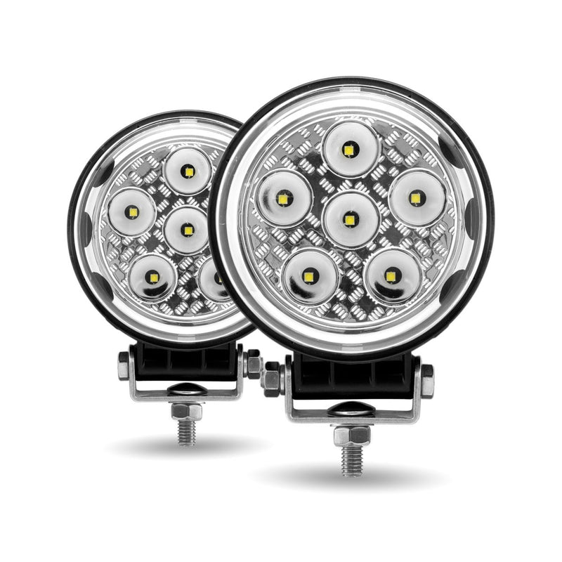 4.5" Round 'Radiant Series' Combination Spot & Flood LED Work Lamps w/ 180° Side Light Output (Pack of 2) | TLED-U102 Trux Accessories