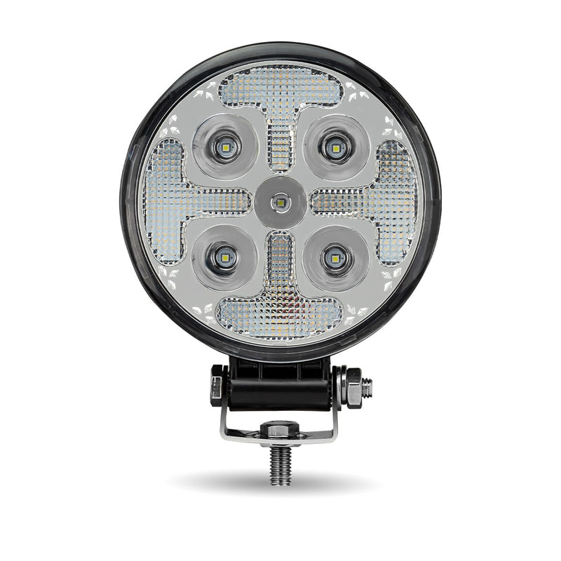 4.5" Round 'Strobe Series' Spot LED Work Lamp w/ Amber Strobe | TLED-U114 Trux Accessories