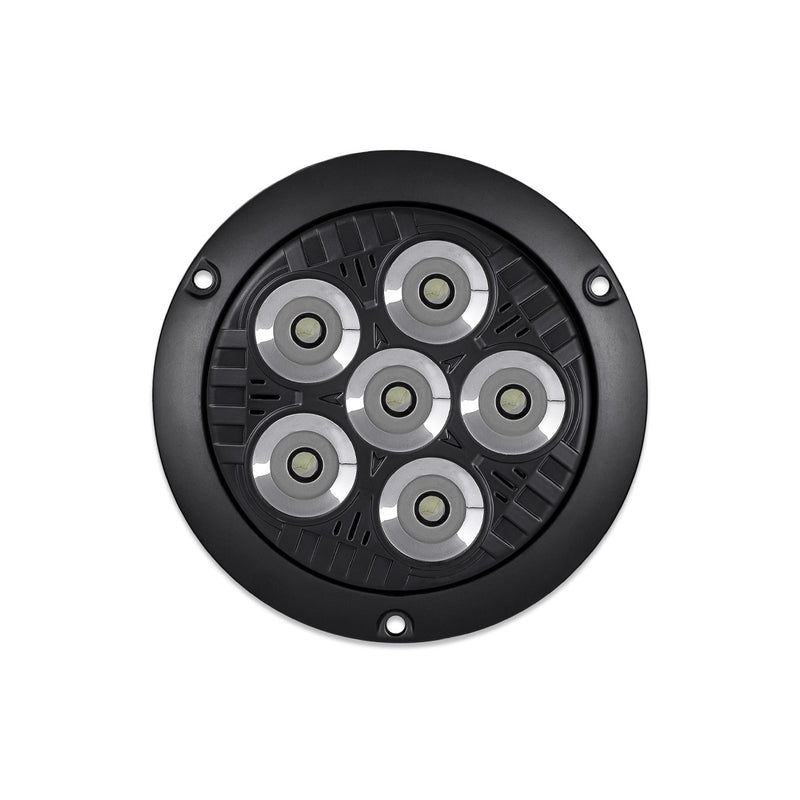 5" Legacy Series Black Round Spot Beam LED Work Light w/ Flange Mount (6 Diodes) | TLED-UX8 Trux Accessories