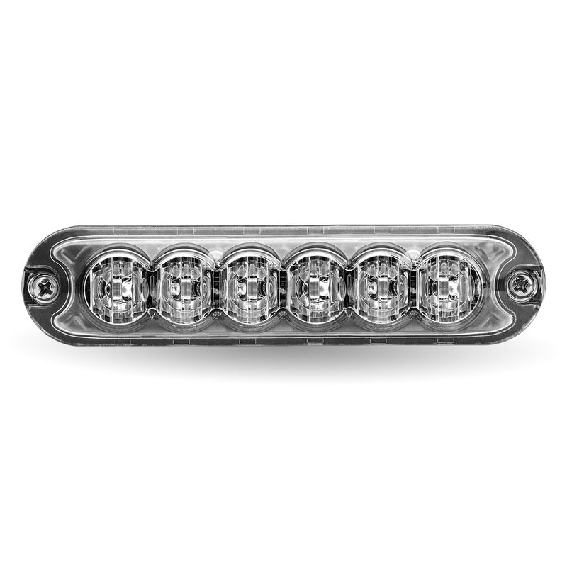 Class 1 Directional 6 LED Slim Surface Mount Amber Strobe Light w/ 36 Flash Patterns | TLED-W16A26 Trux Accessories