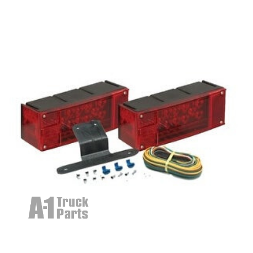 Red LED Rectangular Tail Light Combination Kit, Hard Wired Connection for Stud Mount | Optronics TLL16RK