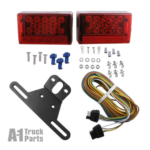 Red LED Tail Light Combination Kit, Hard Wired Connection for Stud Mount | Optronics TLL56RK