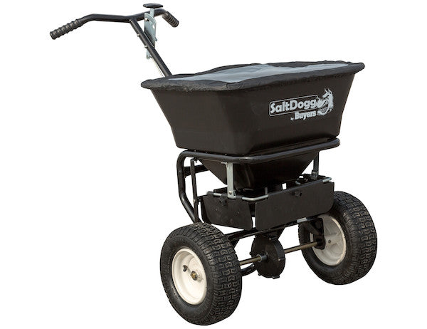 SaltDogg® Bulk Salt Walk Behind Broadcast Spreader With Black Powder-Coated Frame | WB155BG Buyers Products