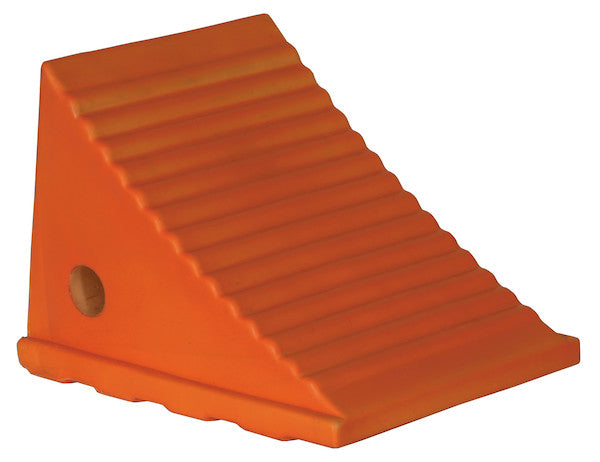 Large Orange Polyurethane Wheel Chock 8.69x11.25x8.13 Inch | WC8118 Buyers Products