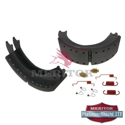 Lined Brake Shoe Kit with Hardware for 16.50" x 5" Eaton Brakes | Remanufactured | Meritor XK2124719E