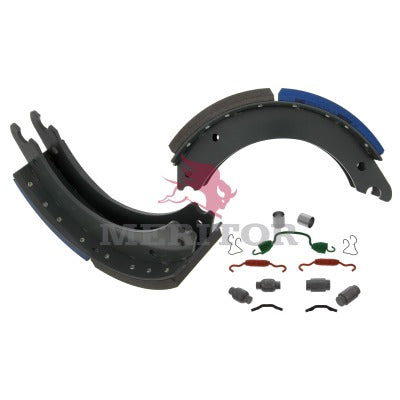Lined Brake Shoe Kit with Hardware for Q Plus 16.5" x 5" Brakes | Remanufactured | Meritor XK5574720QP