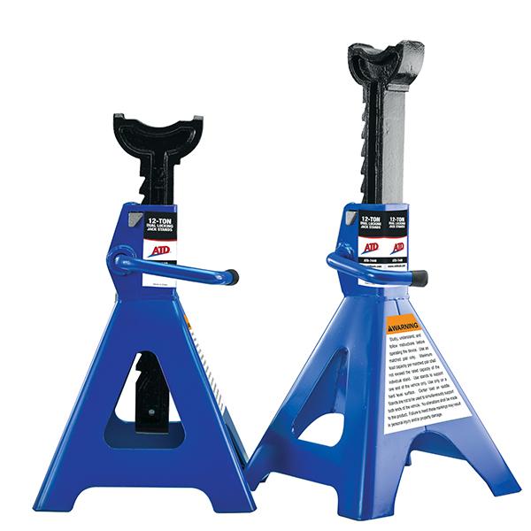 12-Ton Double Lock Ratchet Style Jack Stands | 7448A ATD Tools