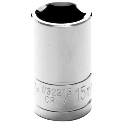 1/2" Drive 15mm 6-Point Standard Socket | W32215 Performance Tool