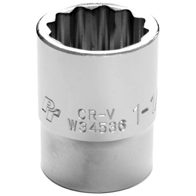 3/4" Drive 1-1/8" 12 Point Standard Socket | W34536 Performance Tool