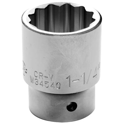 3/4" Drive 1-1/4" 12 Point Standard Socket | W34540 Performance Tool