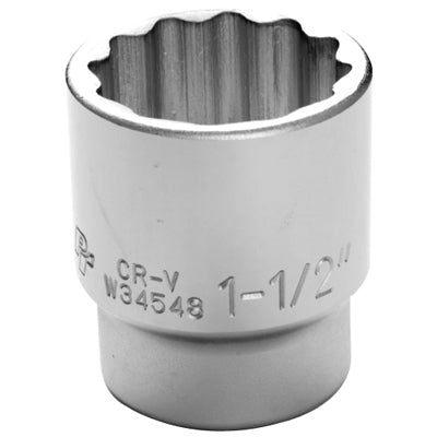 3/4" Drive 1-1/2" 12 Point Standard Socket | W34548 Performance Tool