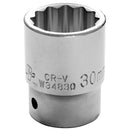 3/4" Drive 30MM 12 Point Standard Socket | W34830 Performance Tool