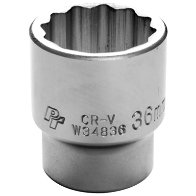 3/4 in. Drive 12 Point Standard Socket 36MM | W34836 Performance Tool