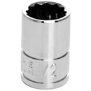 3/8" Drive 1/2" 12 Point Standard Socket | W38516 Performance Tool
