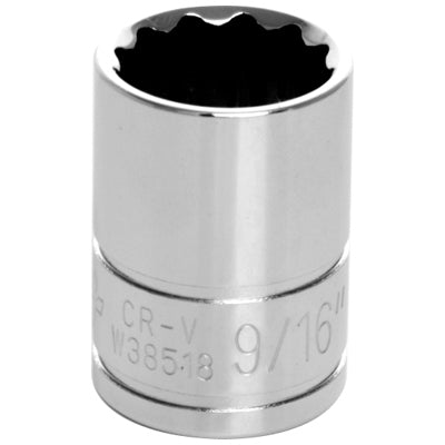 3/8" Drive 9/16" 12 Point Standard Socket | W38518 Performance Tool