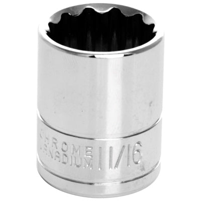 3/8" Drive 11/16" 12 Point Standard Socket | W38522 Performance Tool