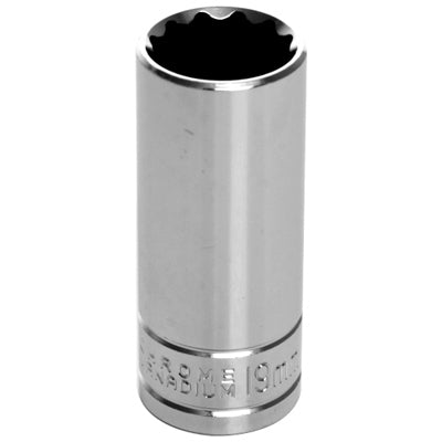 3/8" Drive 19MM 12 Point Deep Socket | W38719 Performance Tool